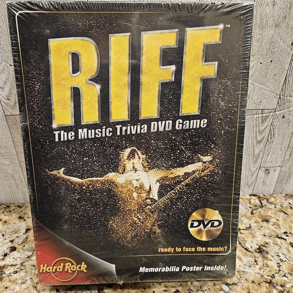 Riff - The Music Trivia DVD Game - Hard Rock Memorabilia Poster Inside!